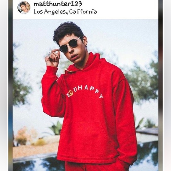 MADHAPPY Red Hoodie/Pullover | From the First Drop!!An Original |RARE!! NEW/NWOT - Picture 1 of 11